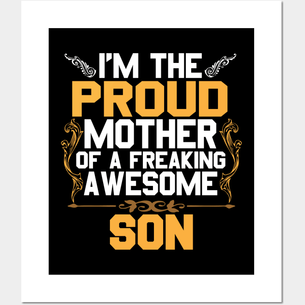 Mother Of Awesome Son Wall Art by Verboten